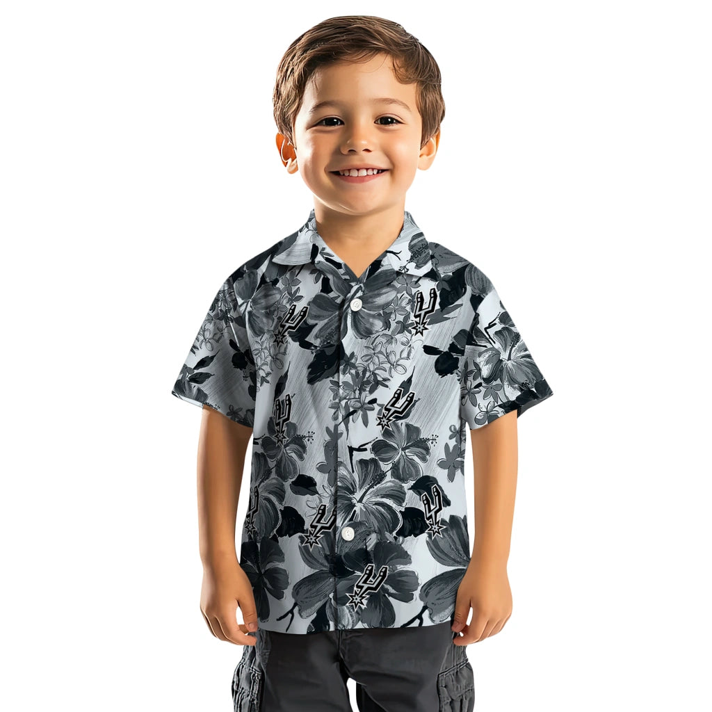 San Antonio Spurs Hawaiian Shirt - Hibiscus Arrangement | Hula Hawaiian Shirts