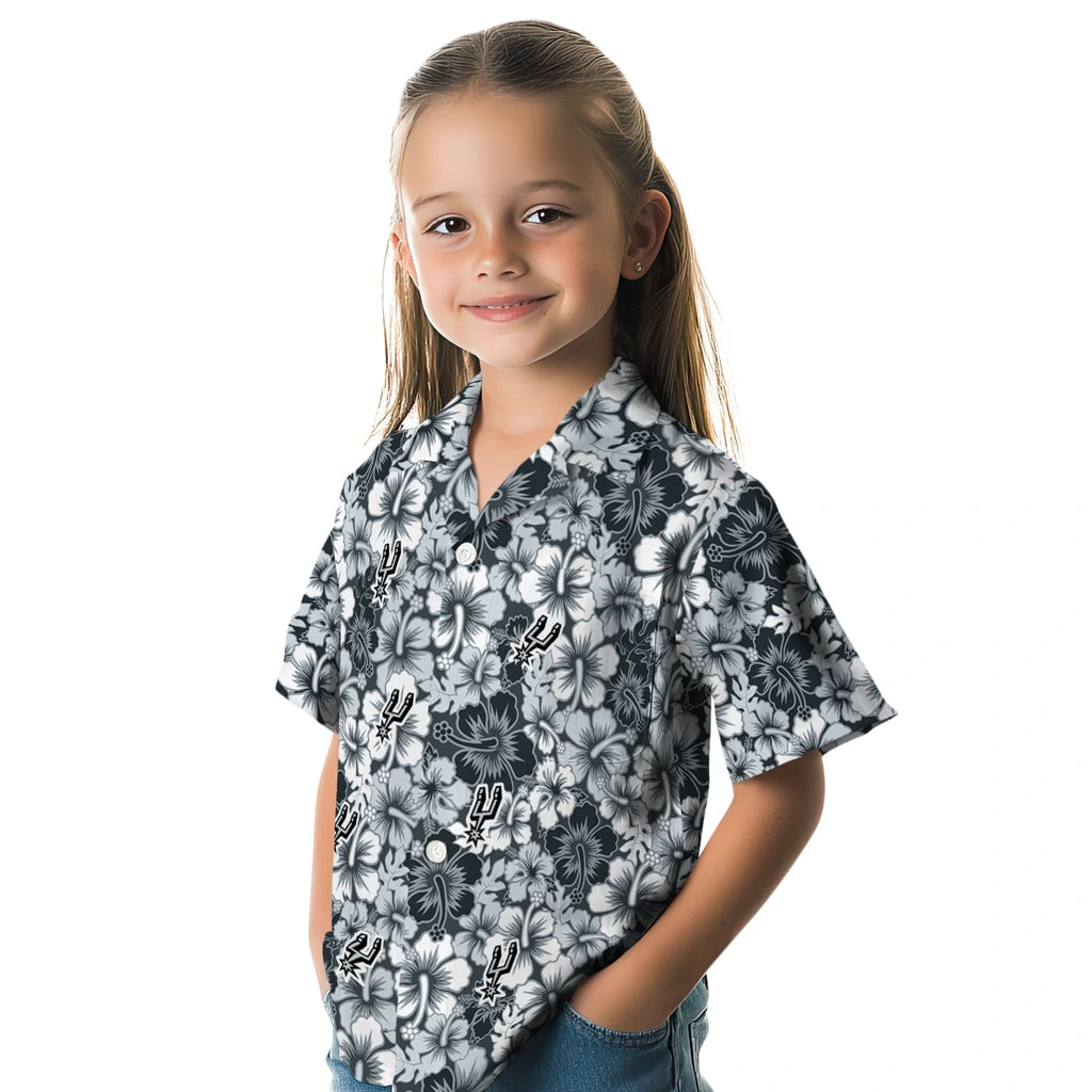 San Antonio Spurs Hawaiian Shirt - Hibiscus Blooms | Hula Hawaiian Shirts