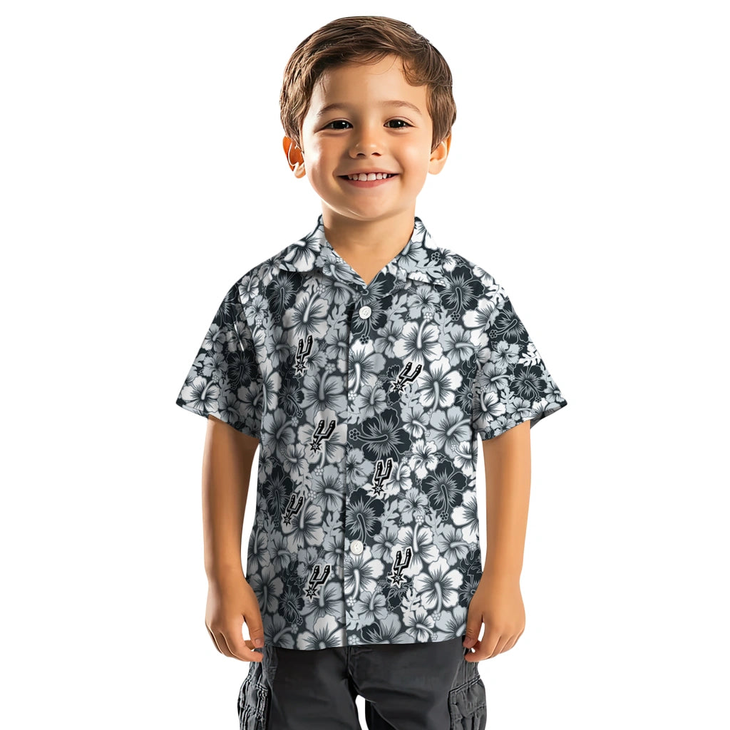 San Antonio Spurs Hawaiian Shirt - Hibiscus Blooms | Hula Hawaiian Shirts