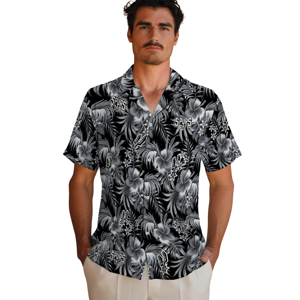 San Antonio Spurs Hawaiian Shirt - Hibiscus Exotic | Hula Hawaiian Shirts