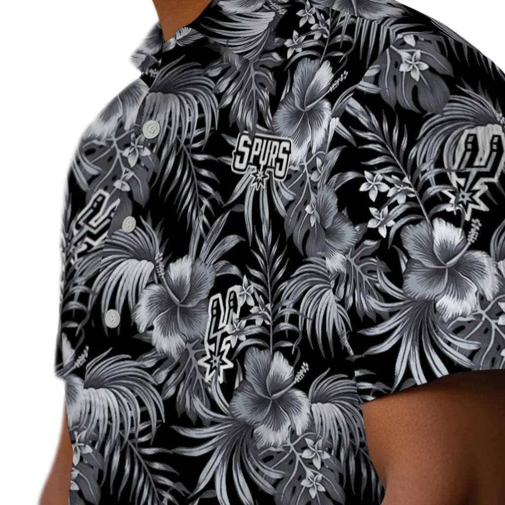 San Antonio Spurs Hawaiian Shirt - Hibiscus Exotic | Hula Hawaiian Shirts