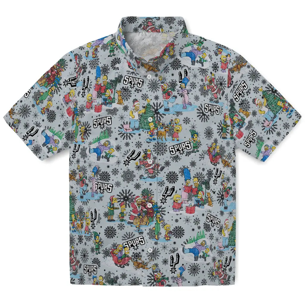 San Antonio Spurs Hawaiian Shirt - Simpsons Christmas | Hula Hawaiian Shirts