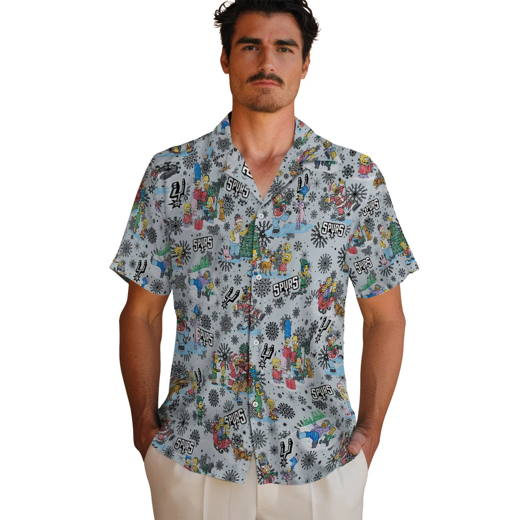 San Antonio Spurs Hawaiian Shirt - Simpsons Christmas | Hula Hawaiian Shirts