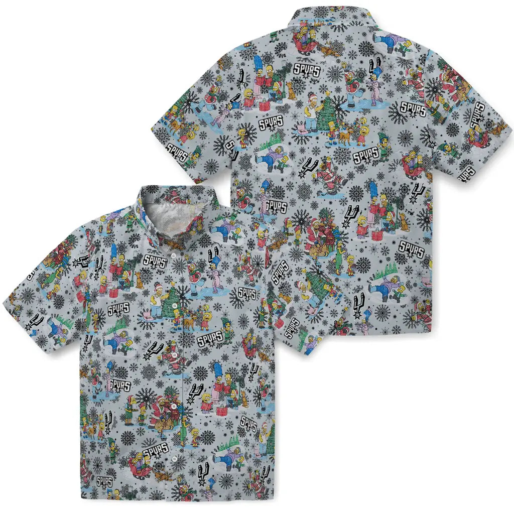 San Antonio Spurs Hawaiian Shirt - Simpsons Christmas | Hula Hawaiian Shirts