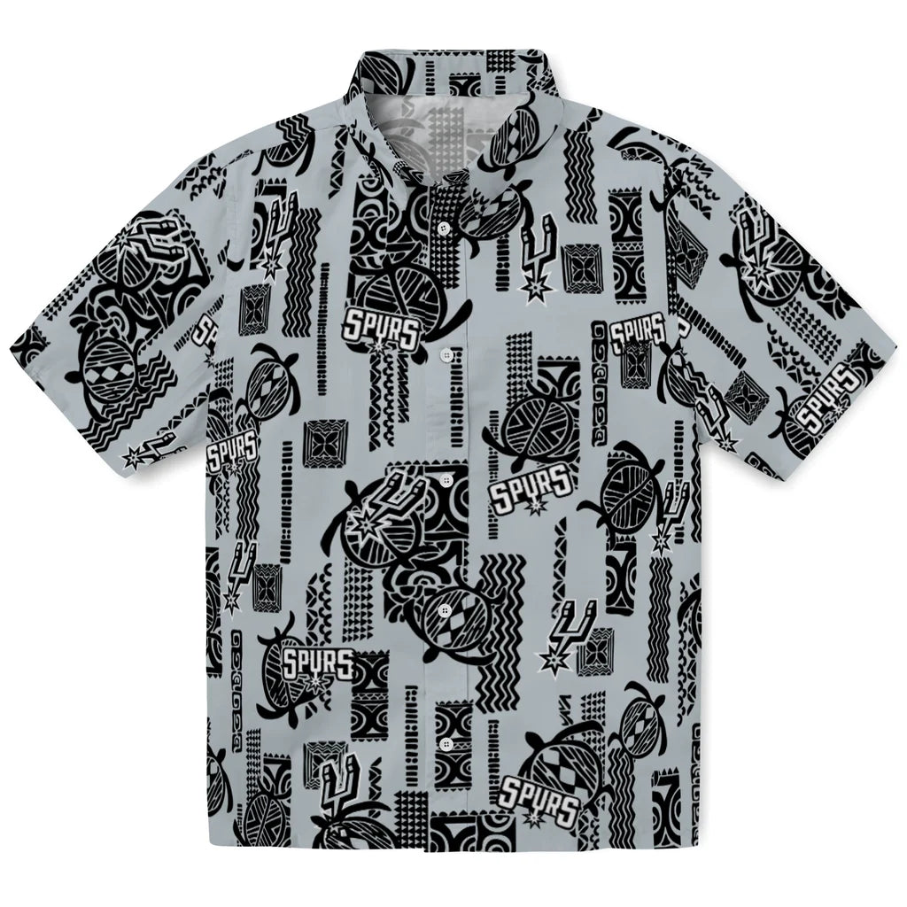 San Antonio Spurs Hawaiian Shirt - Turtle Lines | Hula Hawaiian Shirts
