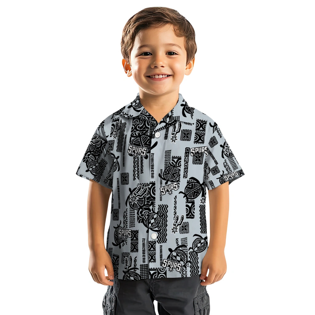 San Antonio Spurs Hawaiian Shirt - Turtle Lines | Hula Hawaiian Shirts