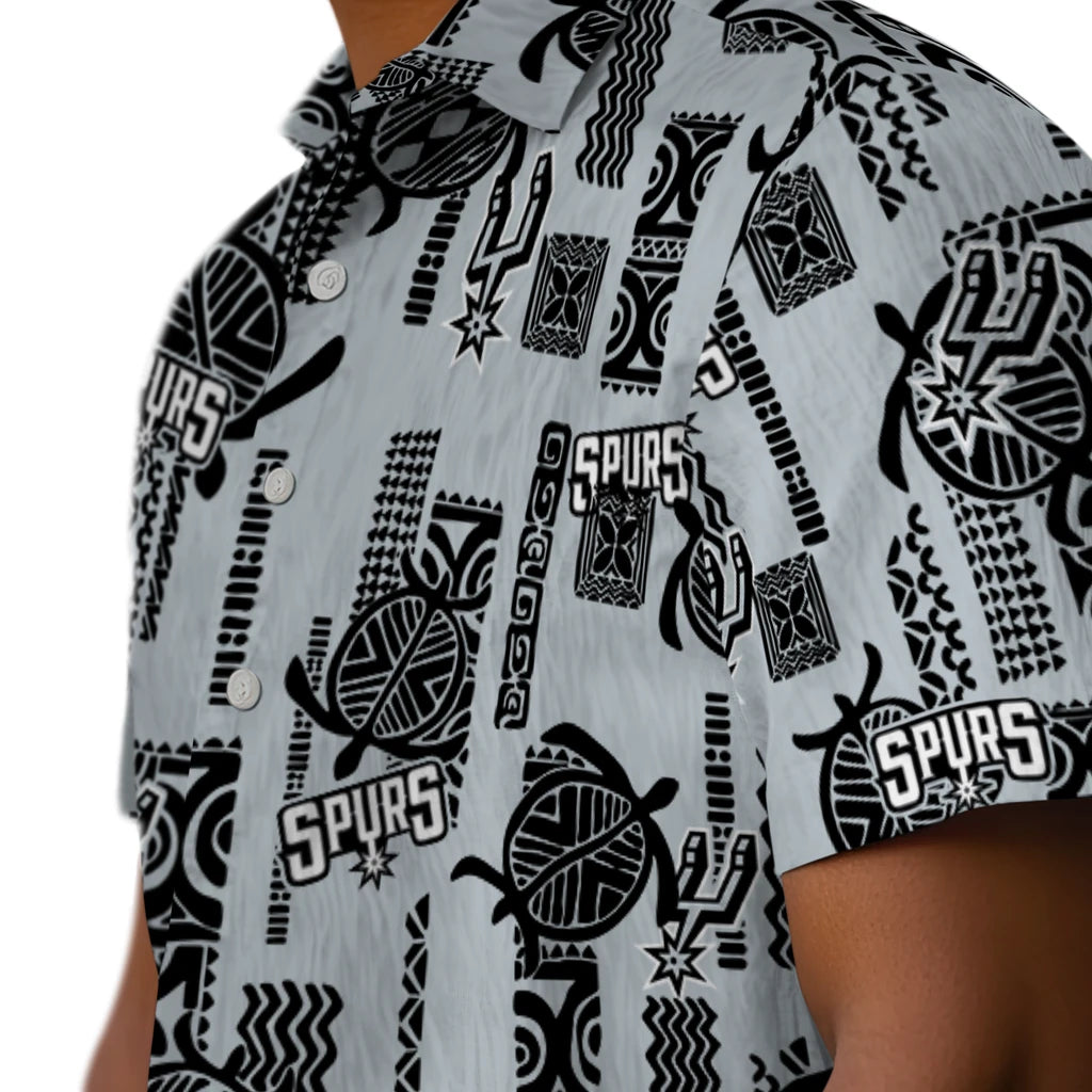 San Antonio Spurs Hawaiian Shirt - Turtle Lines | Hula Hawaiian Shirts
