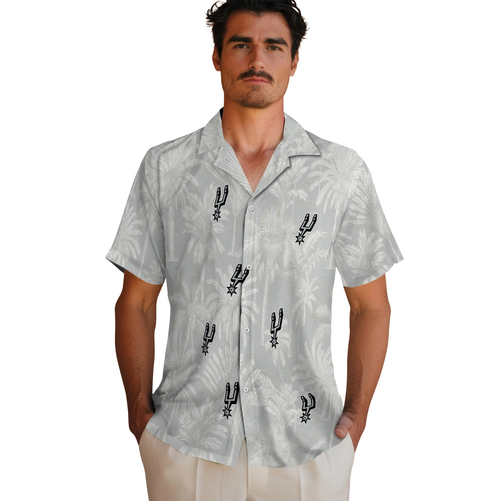 San Antonio Spurs Hawaiian Shirt - Vintage Palm Tree | Hula Hawaiian Shirts