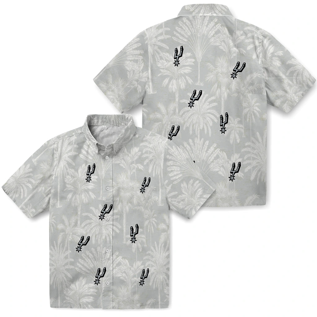 San Antonio Spurs Hawaiian Shirt - Vintage Palm Tree | Hula Hawaiian Shirts