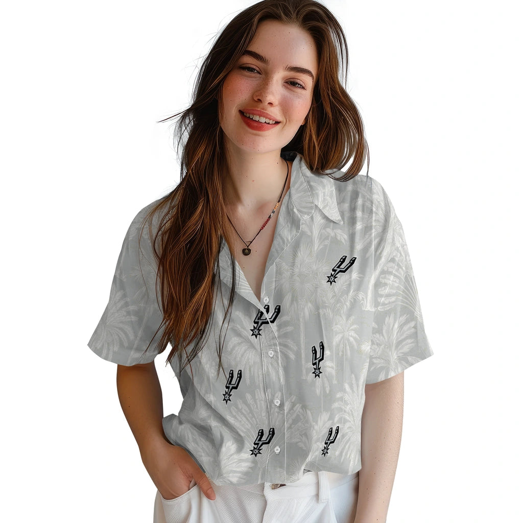 San Antonio Spurs Hawaiian Shirt - Vintage Palm Tree | Hula Hawaiian Shirts