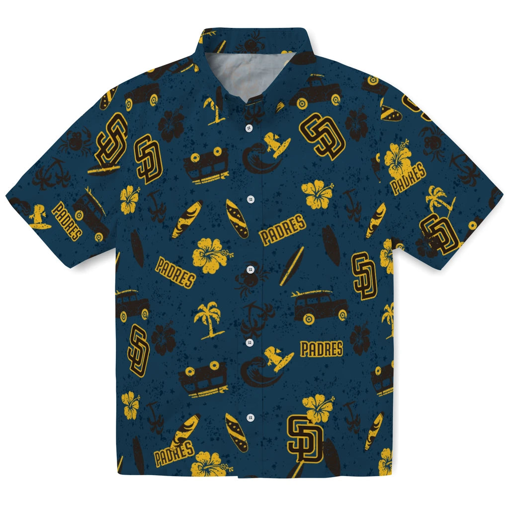 San Diego Padres Hawaiian Shirt - Beach Vibe | Hula Hawaiian Shirts