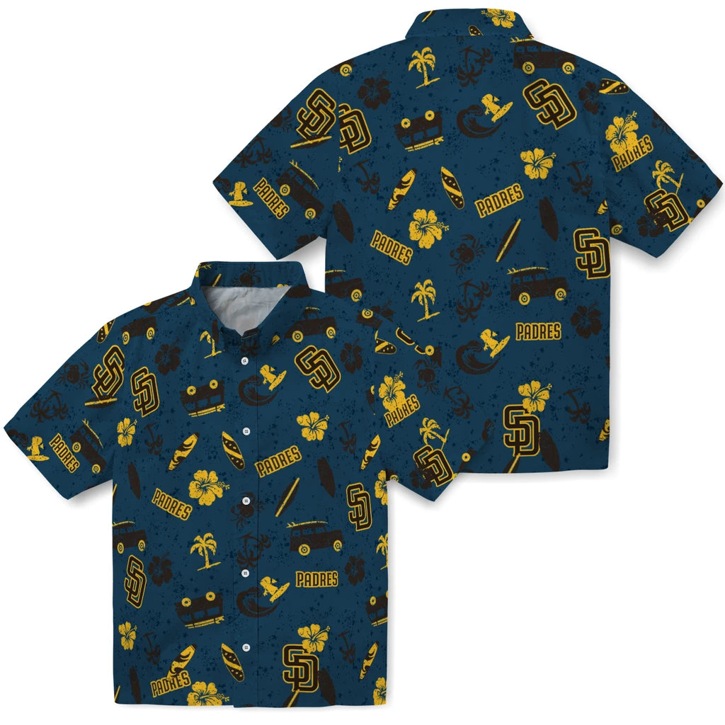 San Diego Padres Hawaiian Shirt - Beach Vibe | Hula Hawaiian Shirts