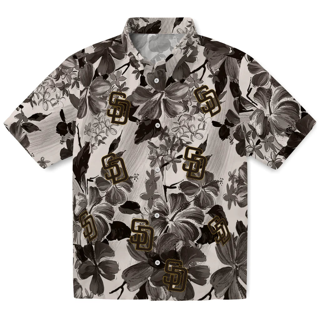 San Diego Padres Hawaiian Shirt - Hibiscus Arrangement | Hula Hawaiian Shirts