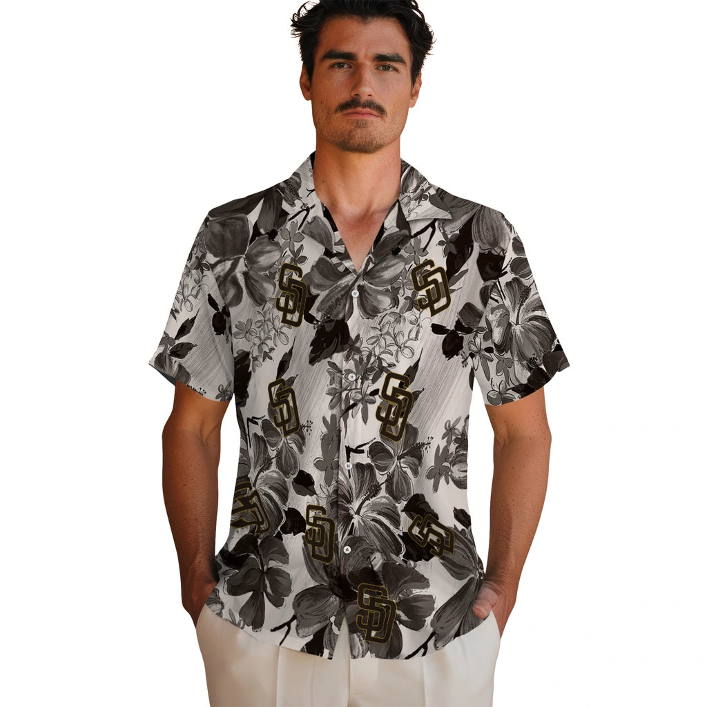 San Diego Padres Hawaiian Shirt - Hibiscus Arrangement | Hula Hawaiian Shirts