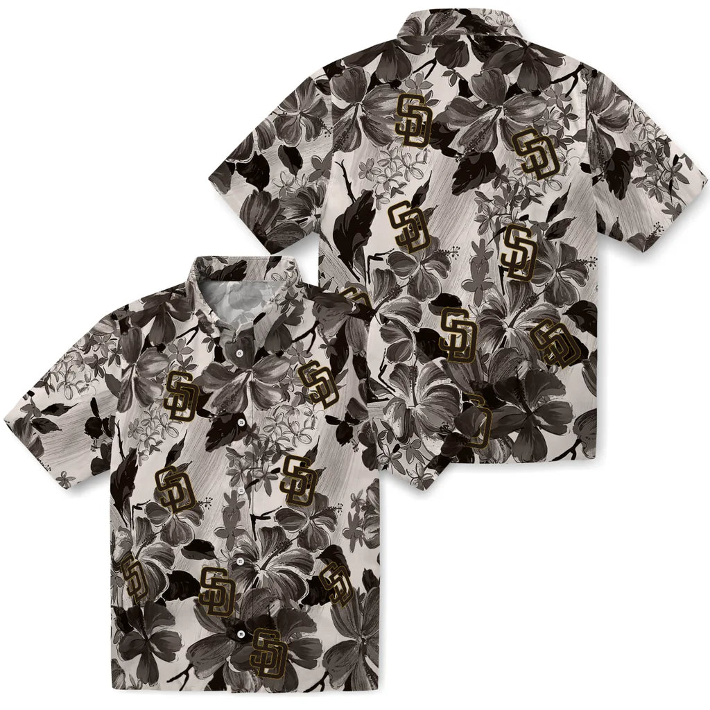 San Diego Padres Hawaiian Shirt - Hibiscus Arrangement | Hula Hawaiian Shirts