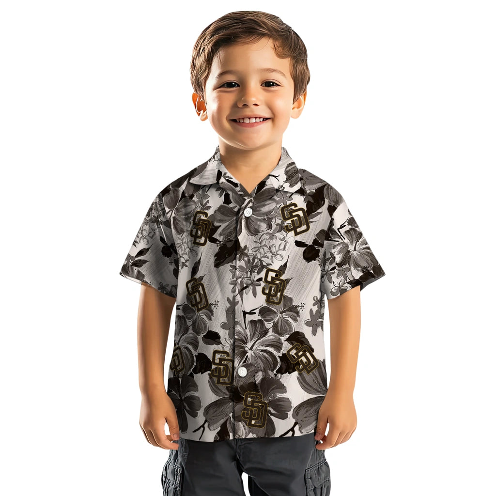 San Diego Padres Hawaiian Shirt - Hibiscus Arrangement | Hula Hawaiian Shirts