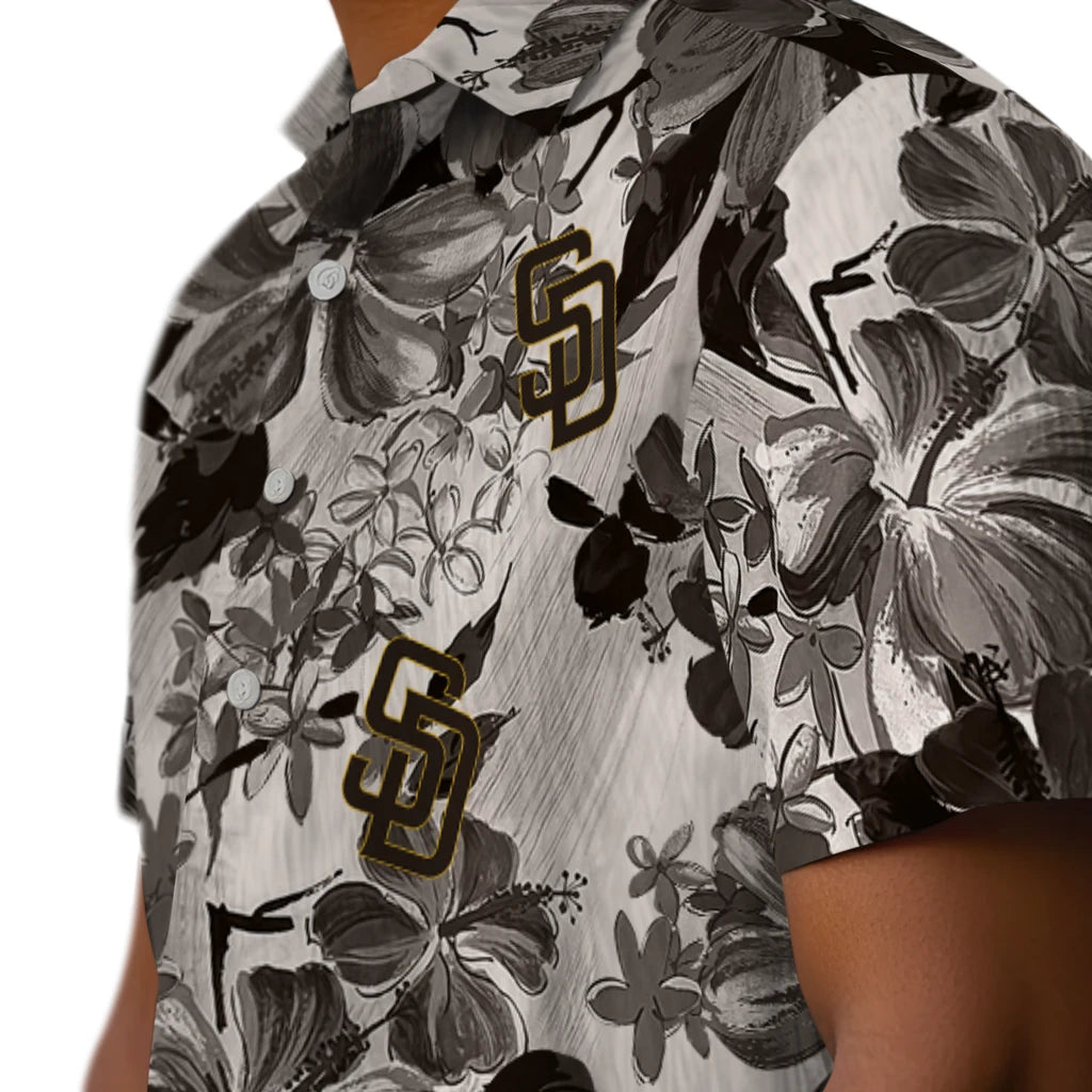 San Diego Padres Hawaiian Shirt - Hibiscus Arrangement | Hula Hawaiian Shirts