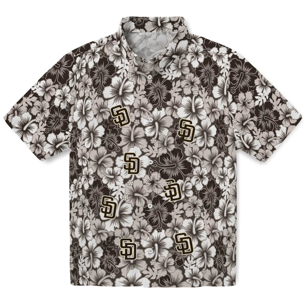 San Diego Padres Hawaiian Shirt - Hibiscus Blooms | Hula Hawaiian Shirts