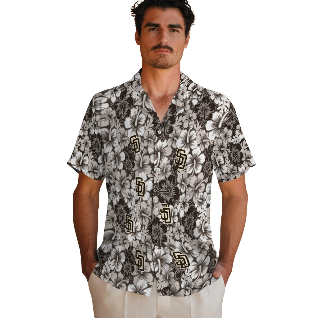 San Diego Padres Hawaiian Shirt - Hibiscus Blooms | Hula Hawaiian Shirts