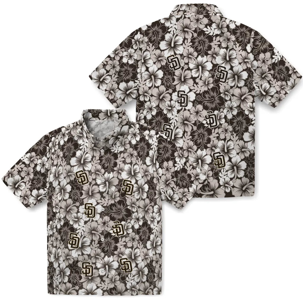 San Diego Padres Hawaiian Shirt - Hibiscus Blooms | Hula Hawaiian Shirts