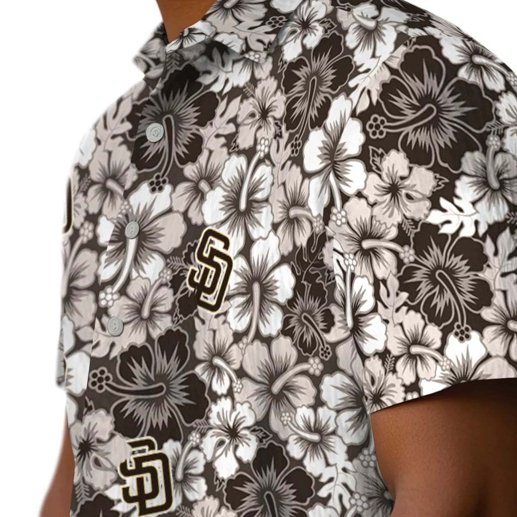 San Diego Padres Hawaiian Shirt - Hibiscus Blooms | Hula Hawaiian Shirts
