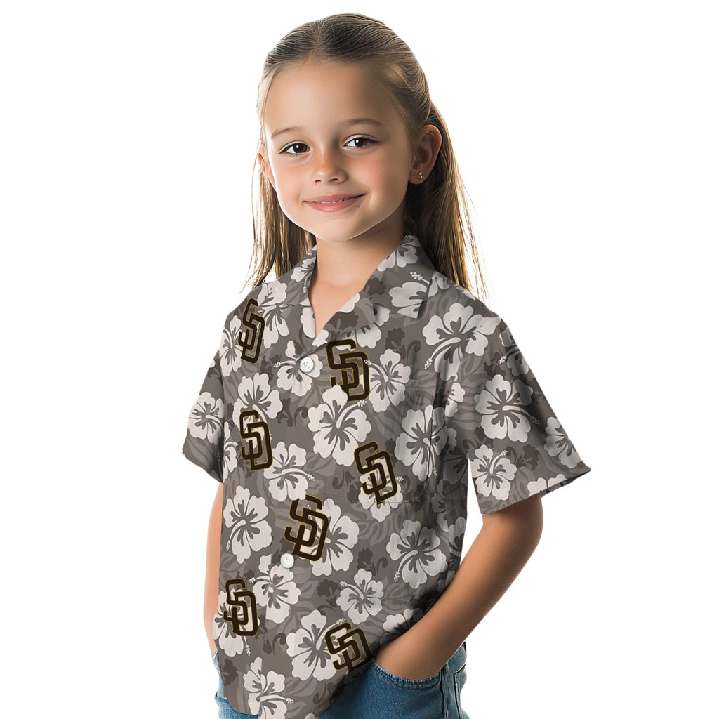 San Diego Padres Hawaiian Shirt - Hibiscus Cluster | Hula Hawaiian Shirts