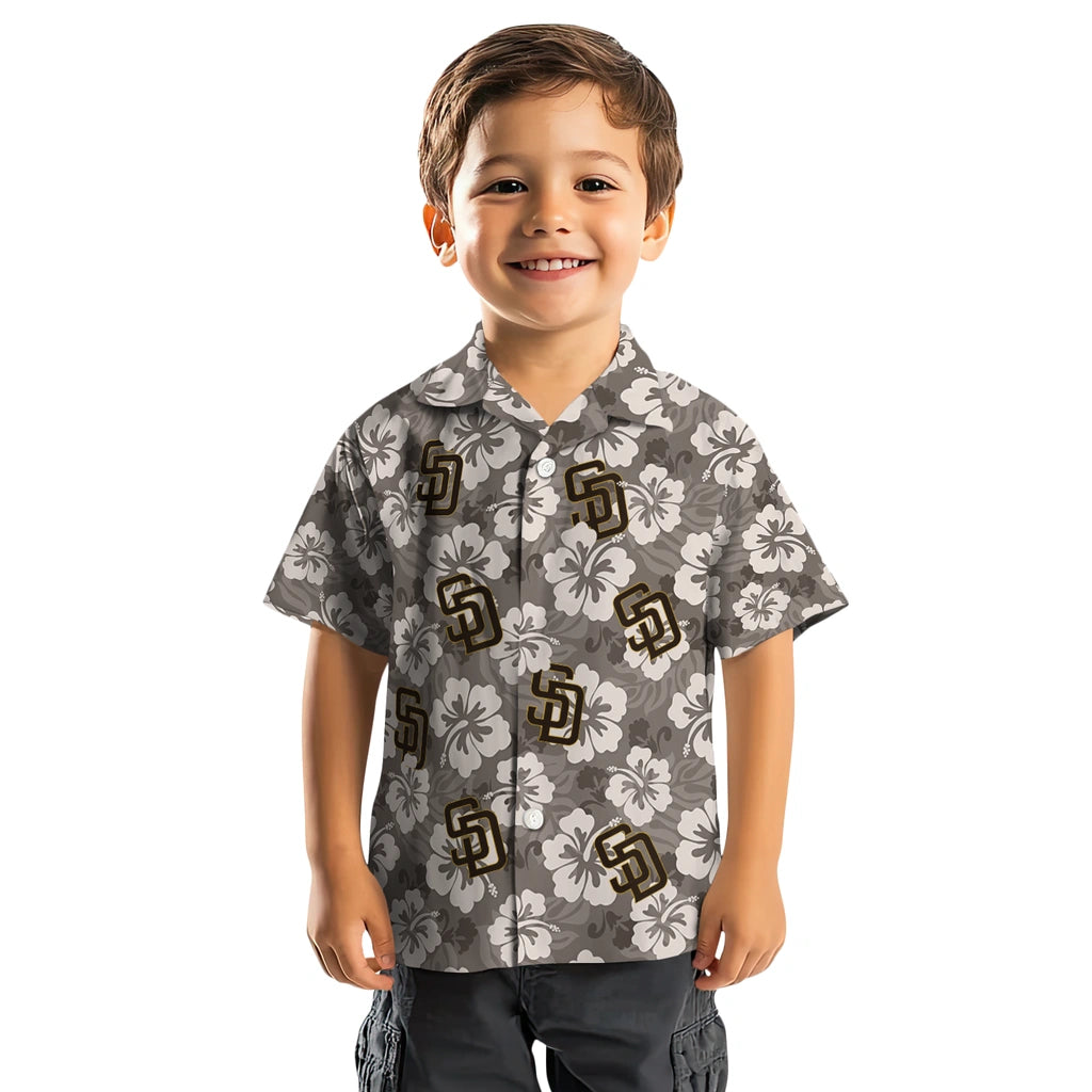 San Diego Padres Hawaiian Shirt - Hibiscus Cluster | Hula Hawaiian Shirts