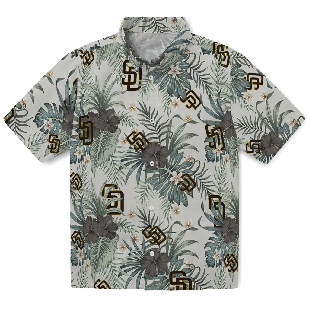 San Diego Padres Hawaiian Shirt - Hibiscus Designs | Hula Hawaiian Shirts