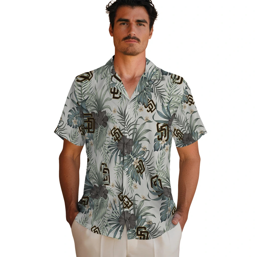 San Diego Padres Hawaiian Shirt - Hibiscus Designs | Hula Hawaiian Shirts