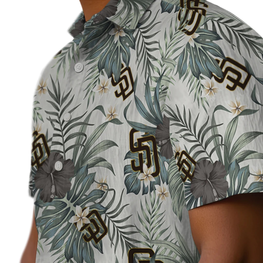 San Diego Padres Hawaiian Shirt - Hibiscus Designs | Hula Hawaiian Shirts