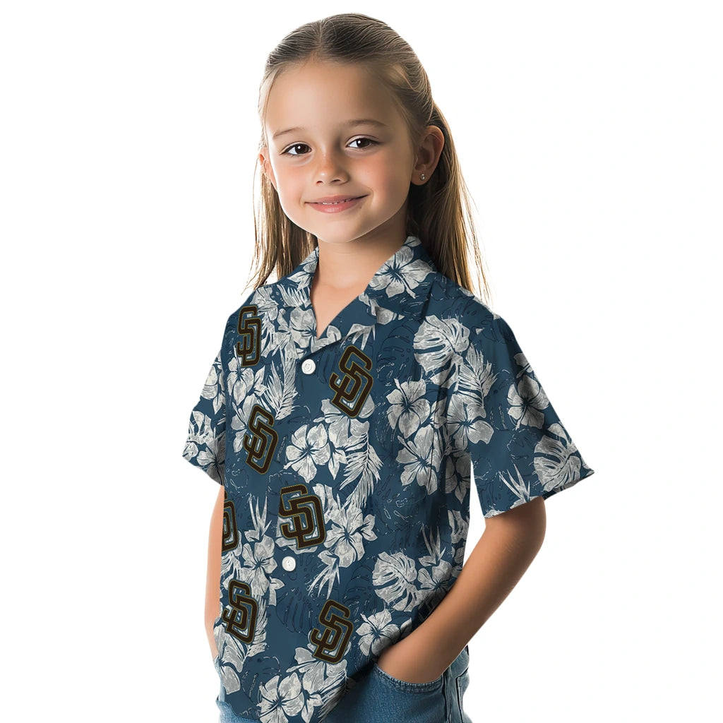 San Diego Padres Hawaiian Shirt - Hibiscus Flowers | Hula Hawaiian Shirts