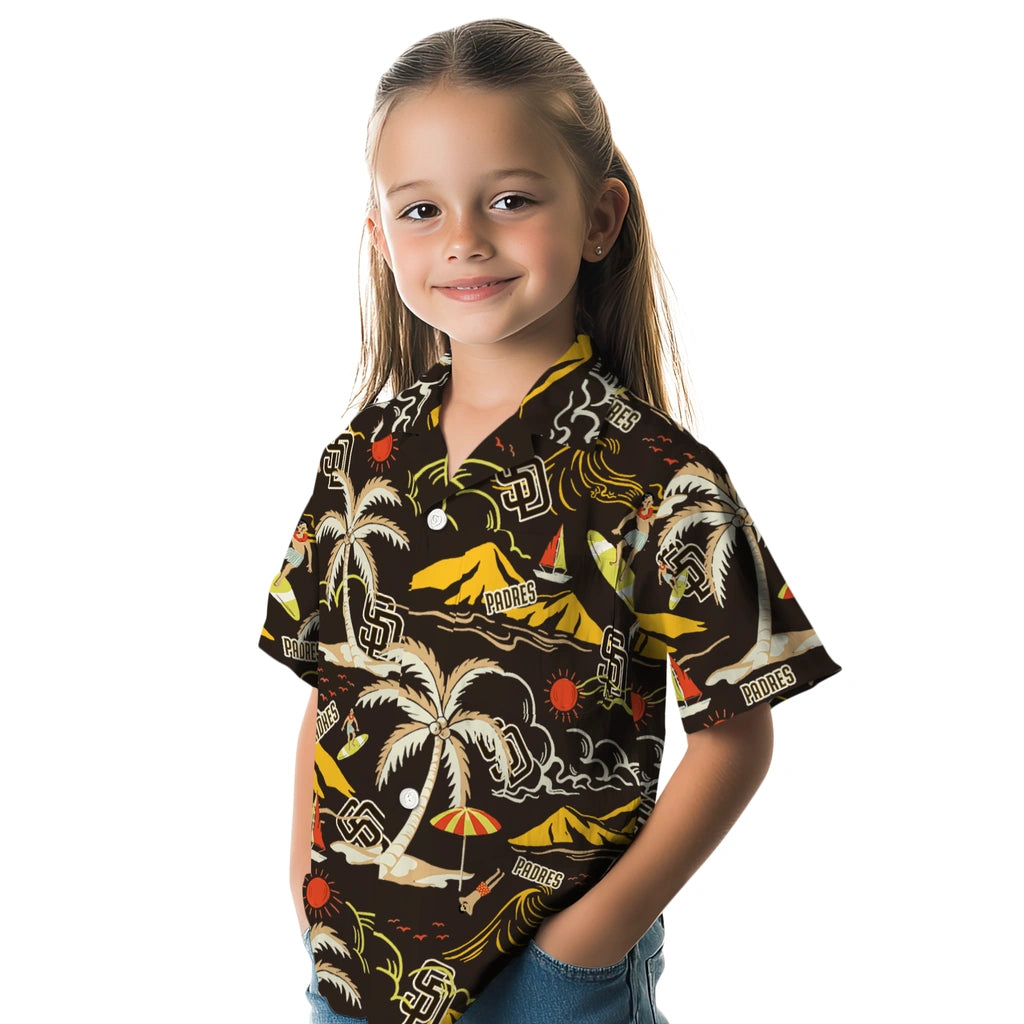 San Diego Padres Hawaiian Shirt - Palm Tree Island | Hula Hawaiian Shirts