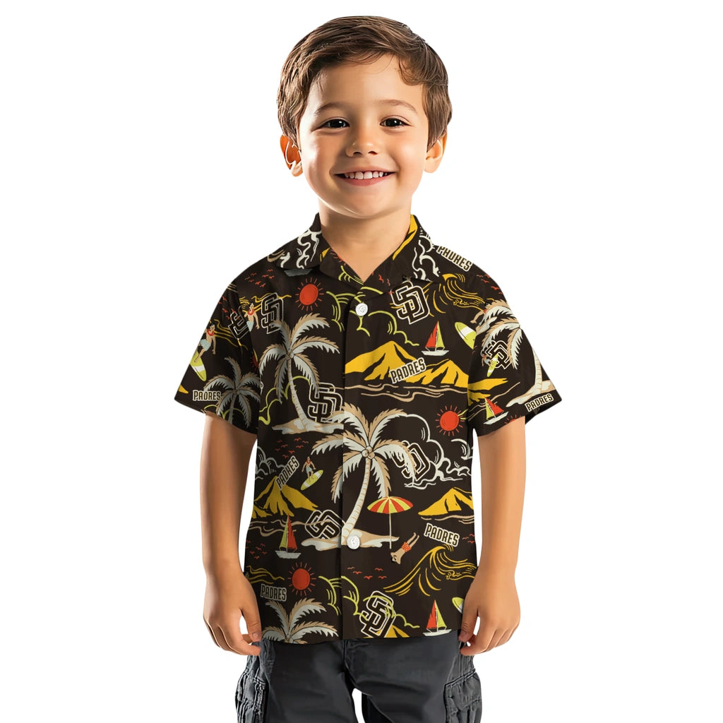 San Diego Padres Hawaiian Shirt - Palm Tree Island | Hula Hawaiian Shirts