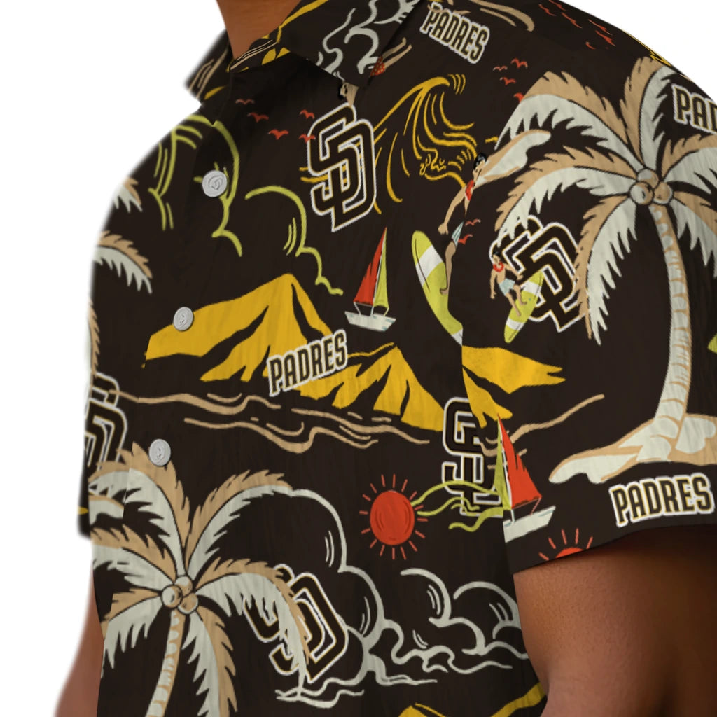San Diego Padres Hawaiian Shirt - Palm Tree Island | Hula Hawaiian Shirts
