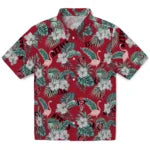 San Diego State Aztecs Hawaiian Shirt - Flamingo and Hibiscus | Hula Hawaiian Shirts