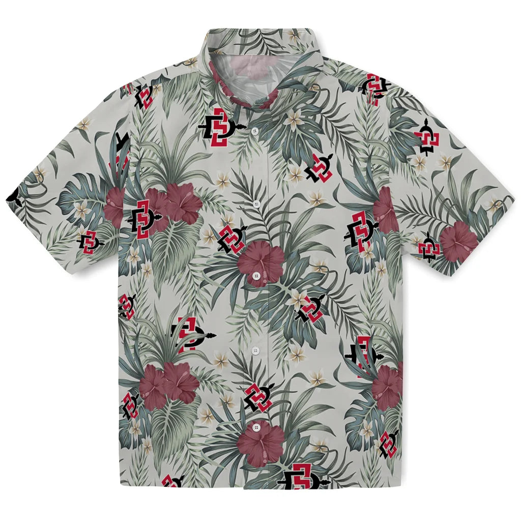 San Diego State Aztecs Hawaiian Shirt - Hibiscus Designs | Hula Hawaiian Shirts