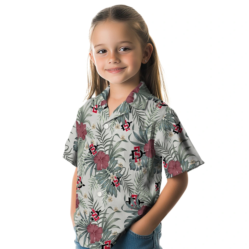 San Diego State Aztecs Hawaiian Shirt - Hibiscus Designs | Hula Hawaiian Shirts
