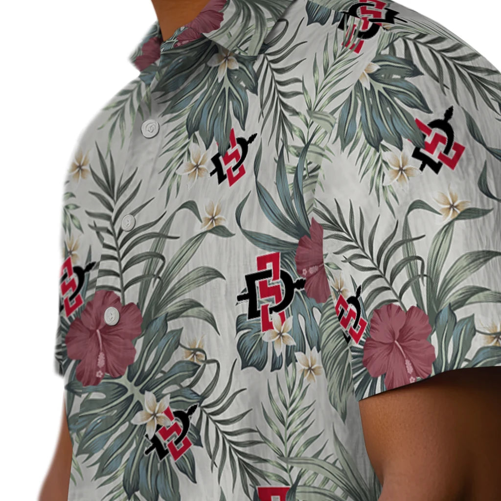 San Diego State Aztecs Hawaiian Shirt - Hibiscus Designs | Hula Hawaiian Shirts