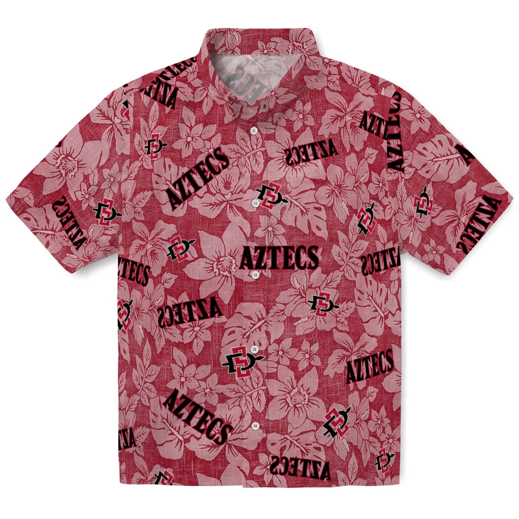 San Diego State Aztecs Hawaiian Shirt - Hibiscus Oasis | Hula Hawaiian Shirts