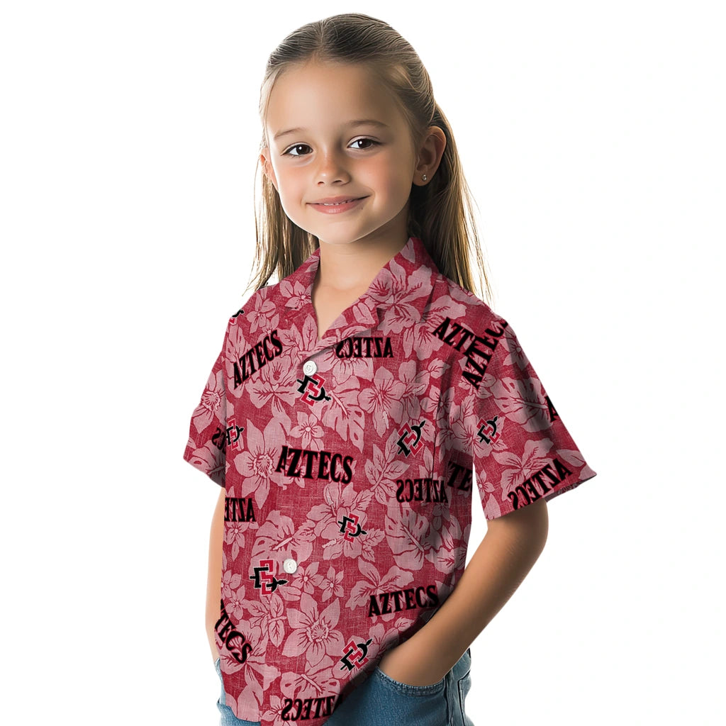 San Diego State Aztecs Hawaiian Shirt - Hibiscus Oasis | Hula Hawaiian Shirts