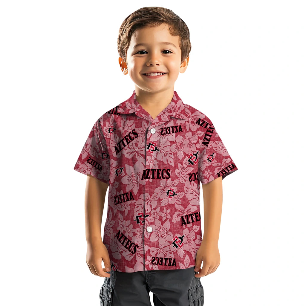 San Diego State Aztecs Hawaiian Shirt - Hibiscus Oasis | Hula Hawaiian Shirts