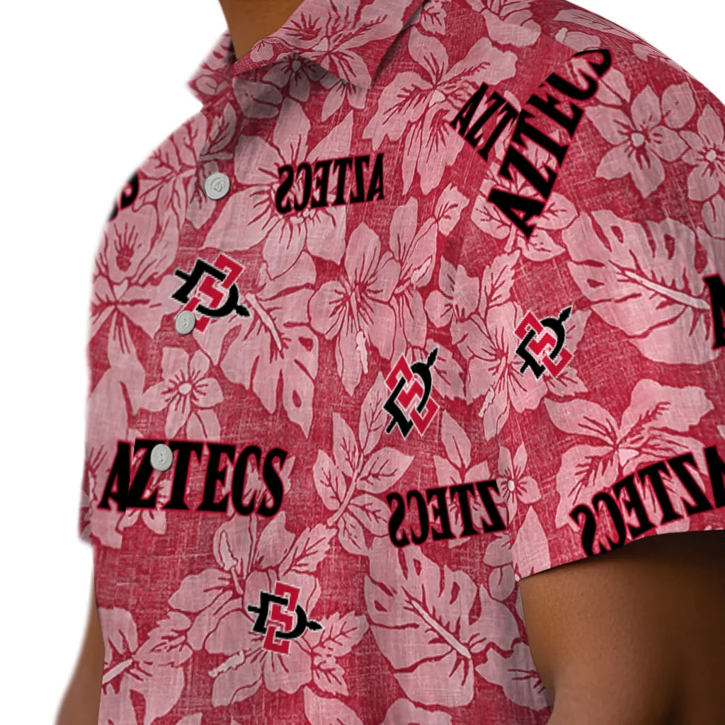 San Diego State Aztecs Hawaiian Shirt - Hibiscus Oasis | Hula Hawaiian Shirts