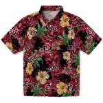 San Diego State Aztecs Hawaiian Shirt - Hibiscus Tiki Jungle | Hula Hawaiian Shirts