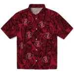 San Diego State Aztecs Hawaiian Shirt - Leaf Outline | Hula Hawaiian Shirts