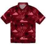 San Diego State Aztecs Hawaiian Shirt - Palm And Clouds | Hula Hawaiian Shirts