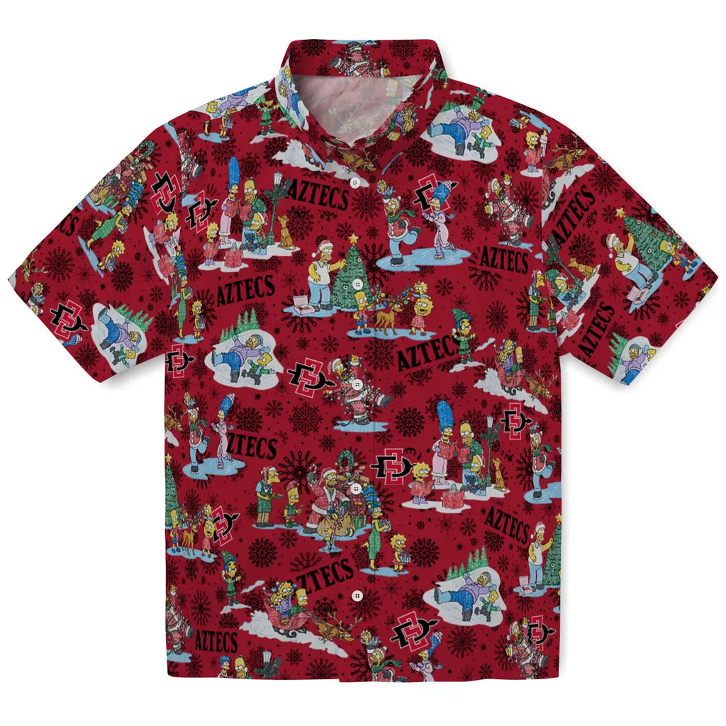 San Diego State Aztecs Hawaiian Shirt - Simpsons Christmas | Hula Hawaiian Shirts