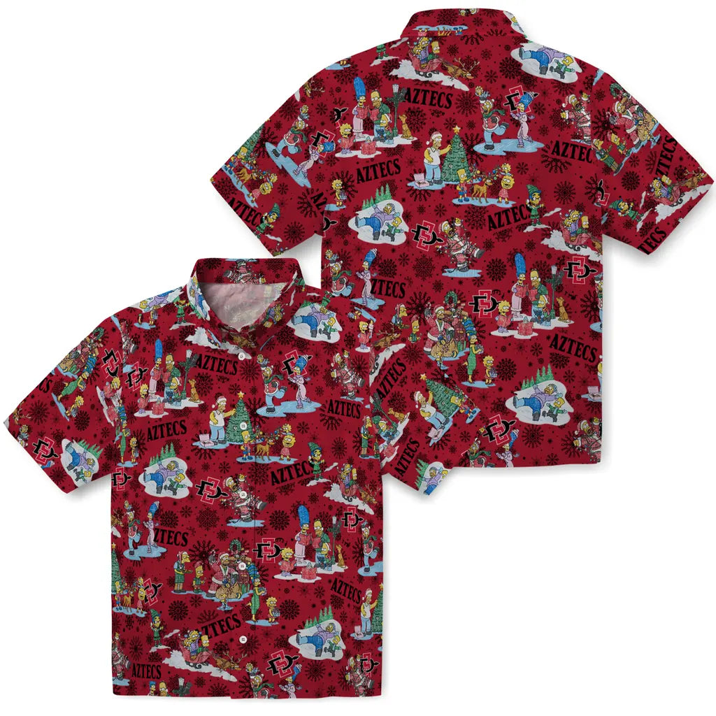 San Diego State Aztecs Hawaiian Shirt - Simpsons Christmas | Hula Hawaiian Shirts
