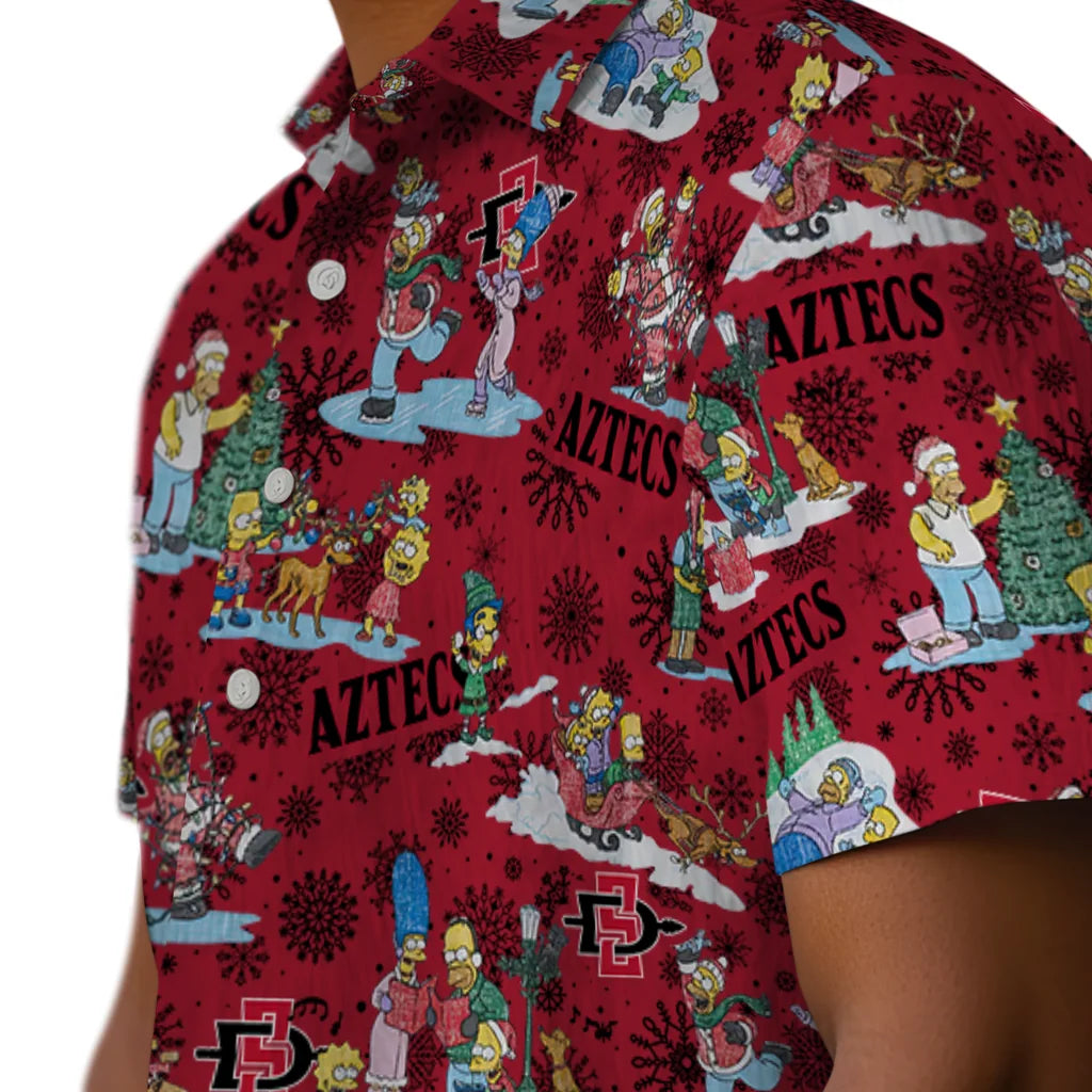 San Diego State Aztecs Hawaiian Shirt - Simpsons Christmas | Hula Hawaiian Shirts