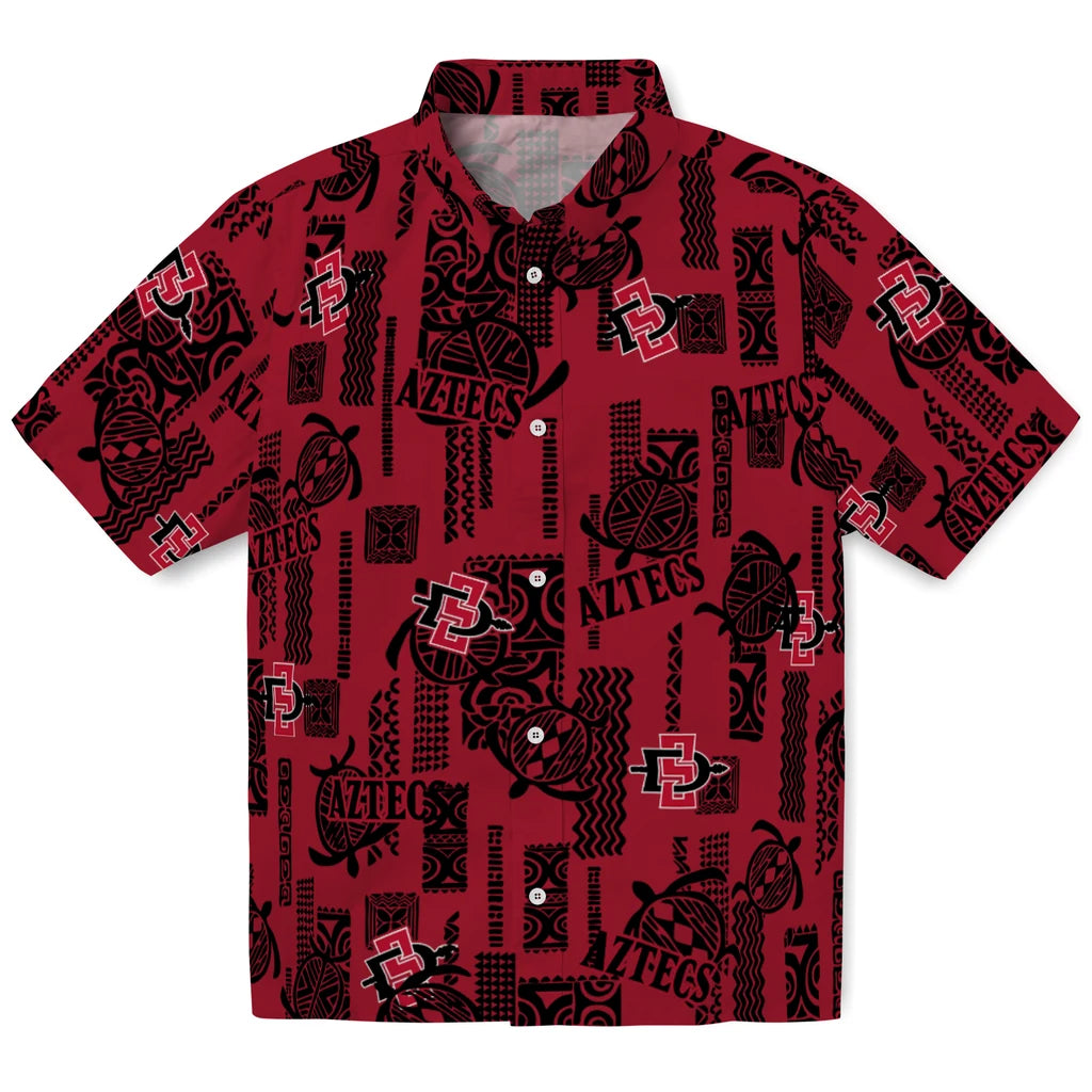San Diego State Aztecs Hawaiian Shirt - Turtle Lines | Hula Hawaiian Shirts
