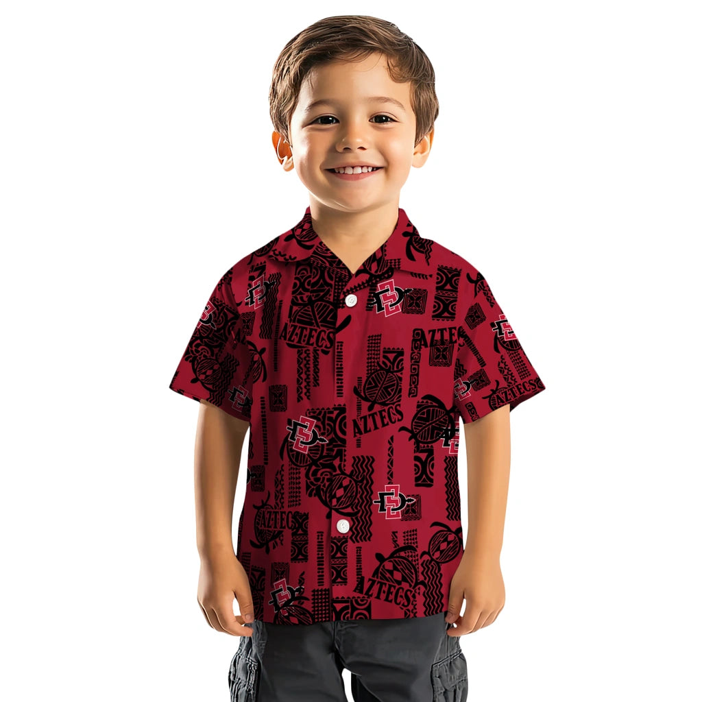 San Diego State Aztecs Hawaiian Shirt - Turtle Lines | Hula Hawaiian Shirts